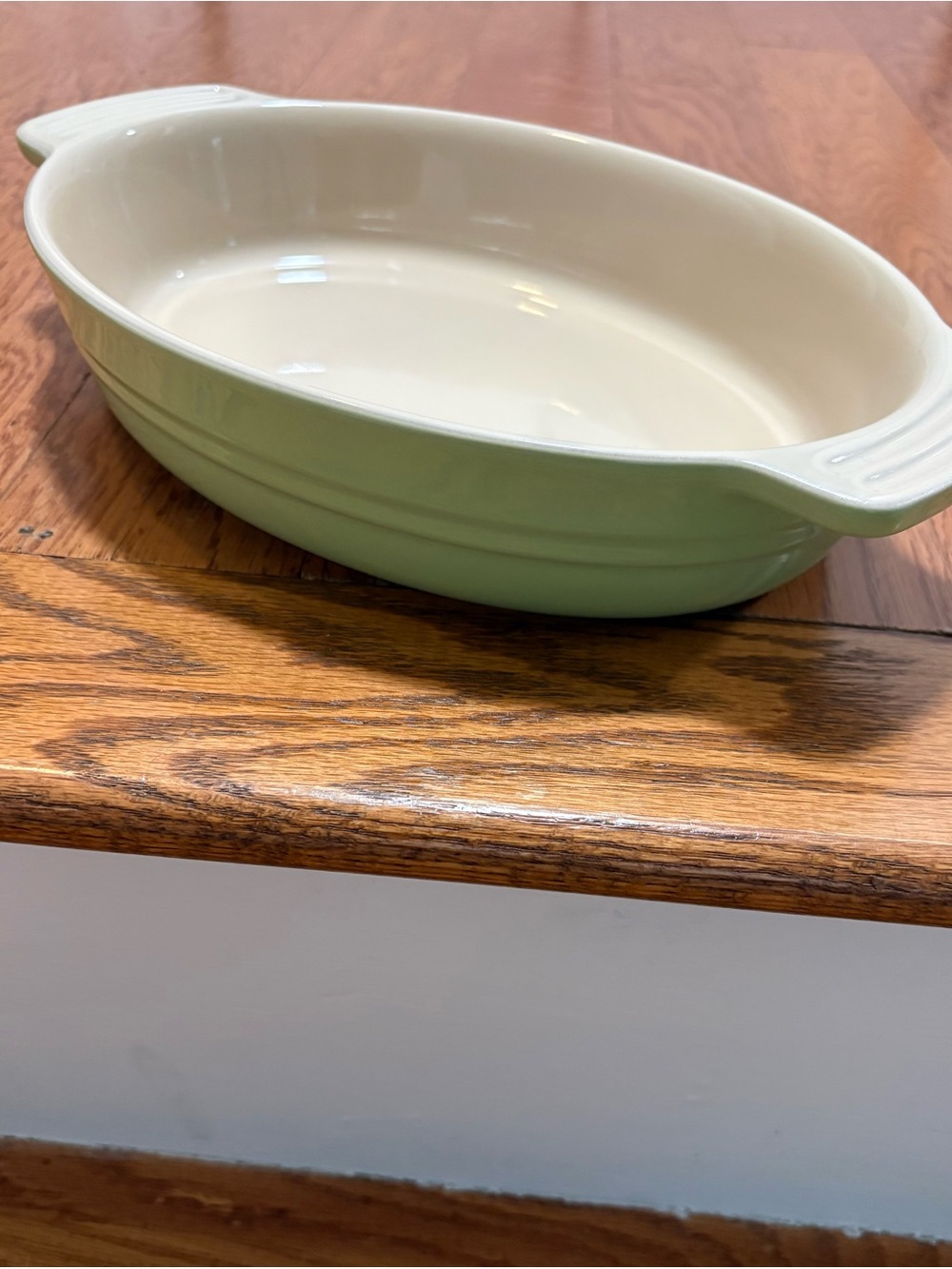 Le Creuset Oval Baker Kiwi with Cream Interior